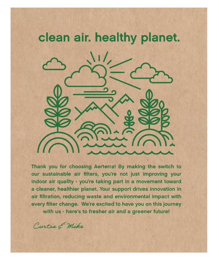 16x25x1 Eco-Friendly HVAC Air Filter